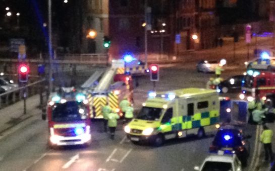 Cyclist rushed to hospital after smash with car in Salford