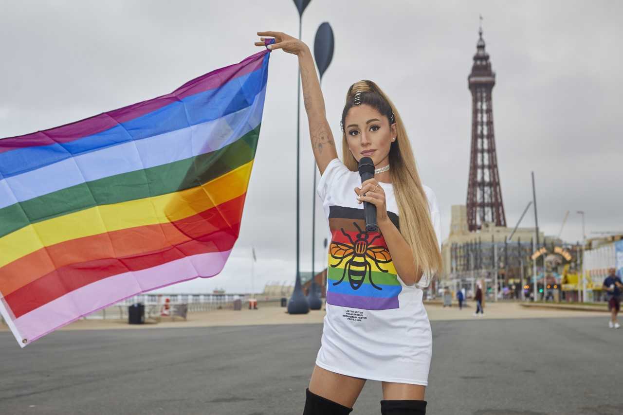 Manchester Pride 'Ariana Grande' frolics in Blackpool ahead of Pride