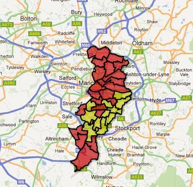 City Of Manchester Boundary Local Elections 2012: Manchester City Council – Interactive Results Map -  Mancunian Matters