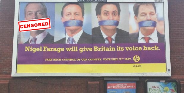 Eur a 'lying mother******’: Super-sized Salford political vandalism ...