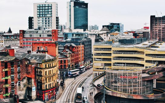 Top down view of central Manchester