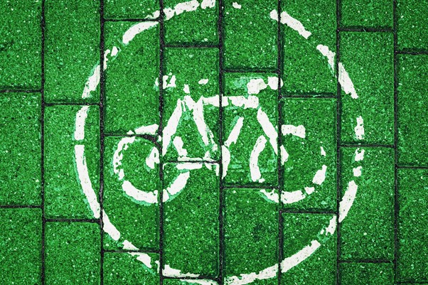 Green cycle path