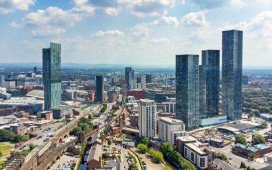 A picture of the Manchester skyline